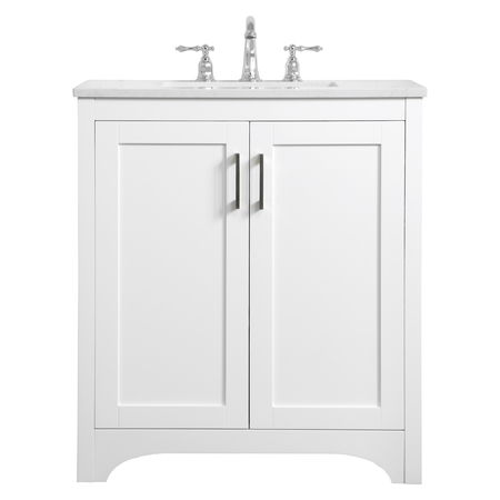 ELEGANT DECOR 30 Inch Single Bathroom Vanity In White VF17030WH